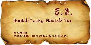 Benkóczky Madléna névjegykártya